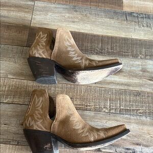 Brown Western Ankle Boots